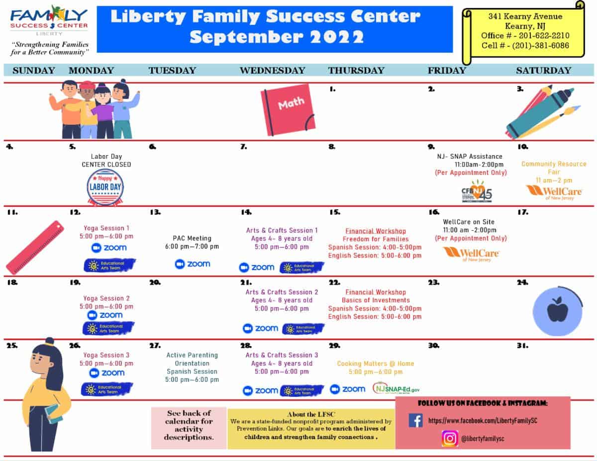Liberty FSC September 2022 Calendar Front
