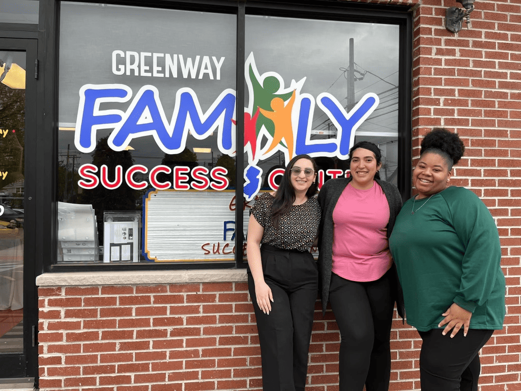 Greenway Family Success Center staff excited to share the news about their new location in Avenel