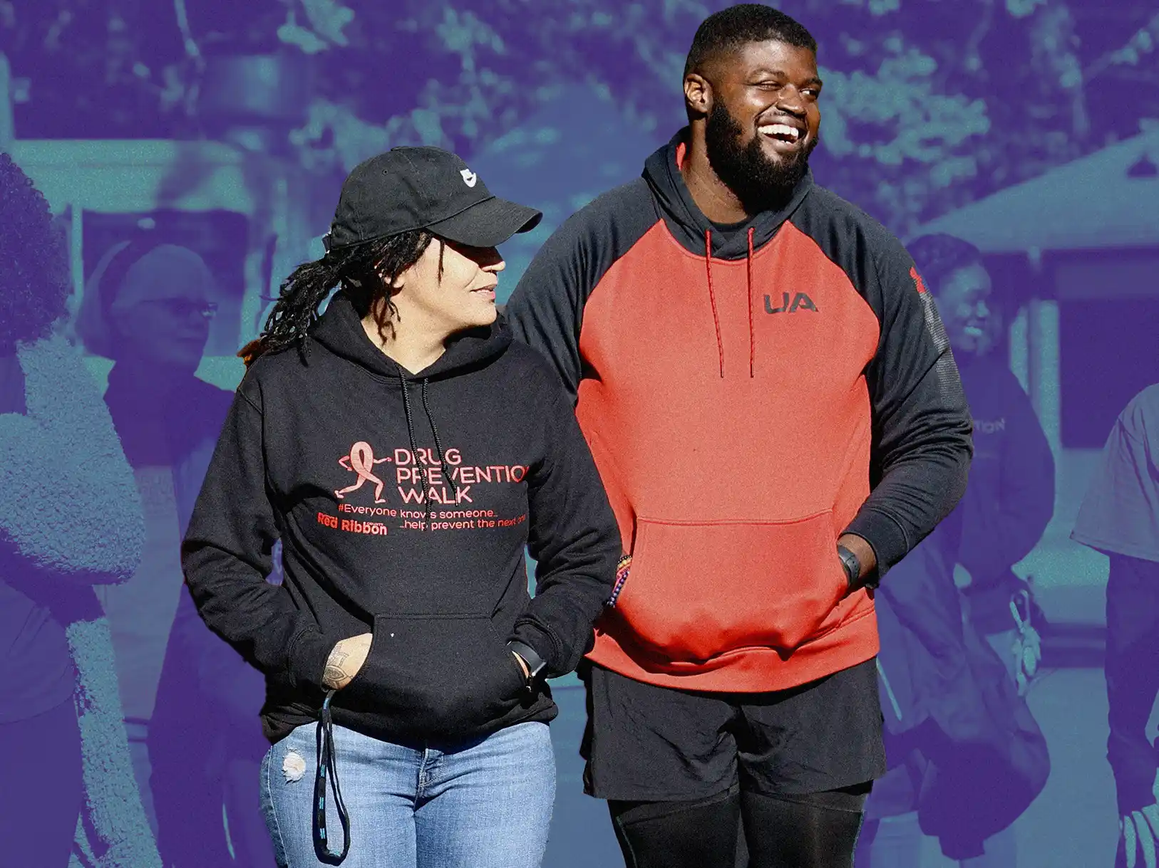 walkers at the Red Ribbon Day event