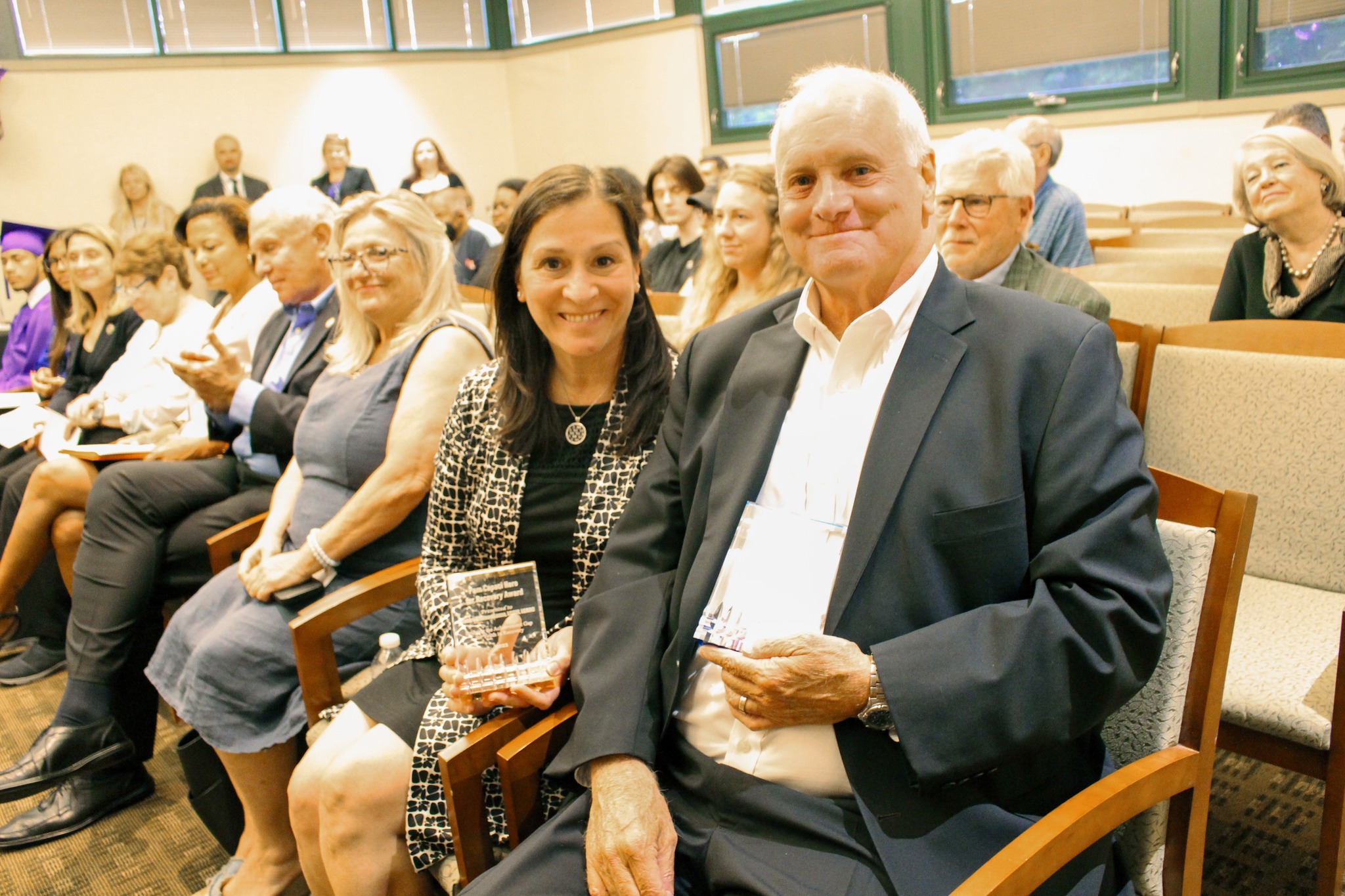 Pam Capaci Hero for Recovery Awardees, Deidra Stamos Lanza, LCSW, LCADC (left), and David Roden, LCSW, LCADC (right), from New Hope Integrated Behavioral Health