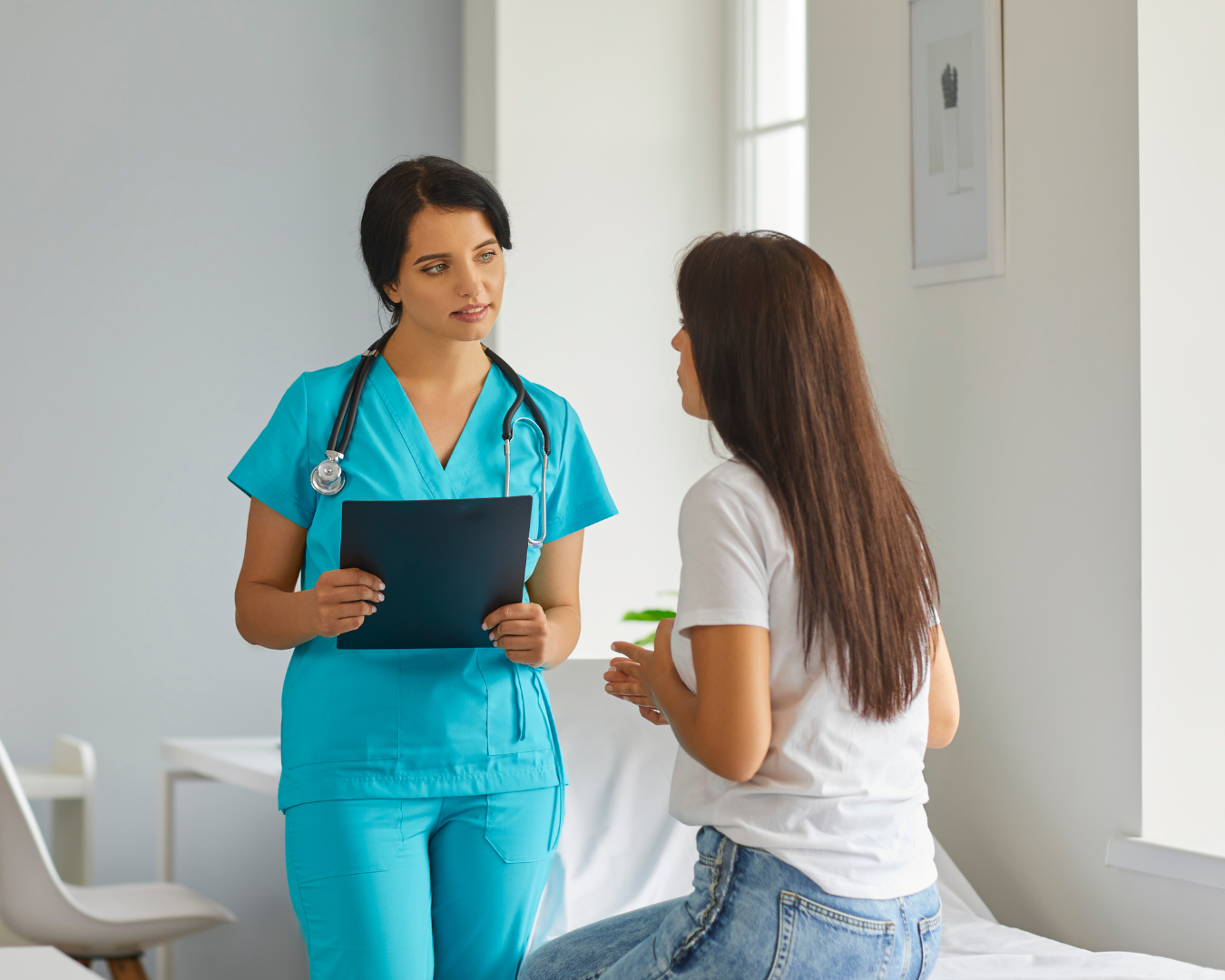 Doctor talking to a patient