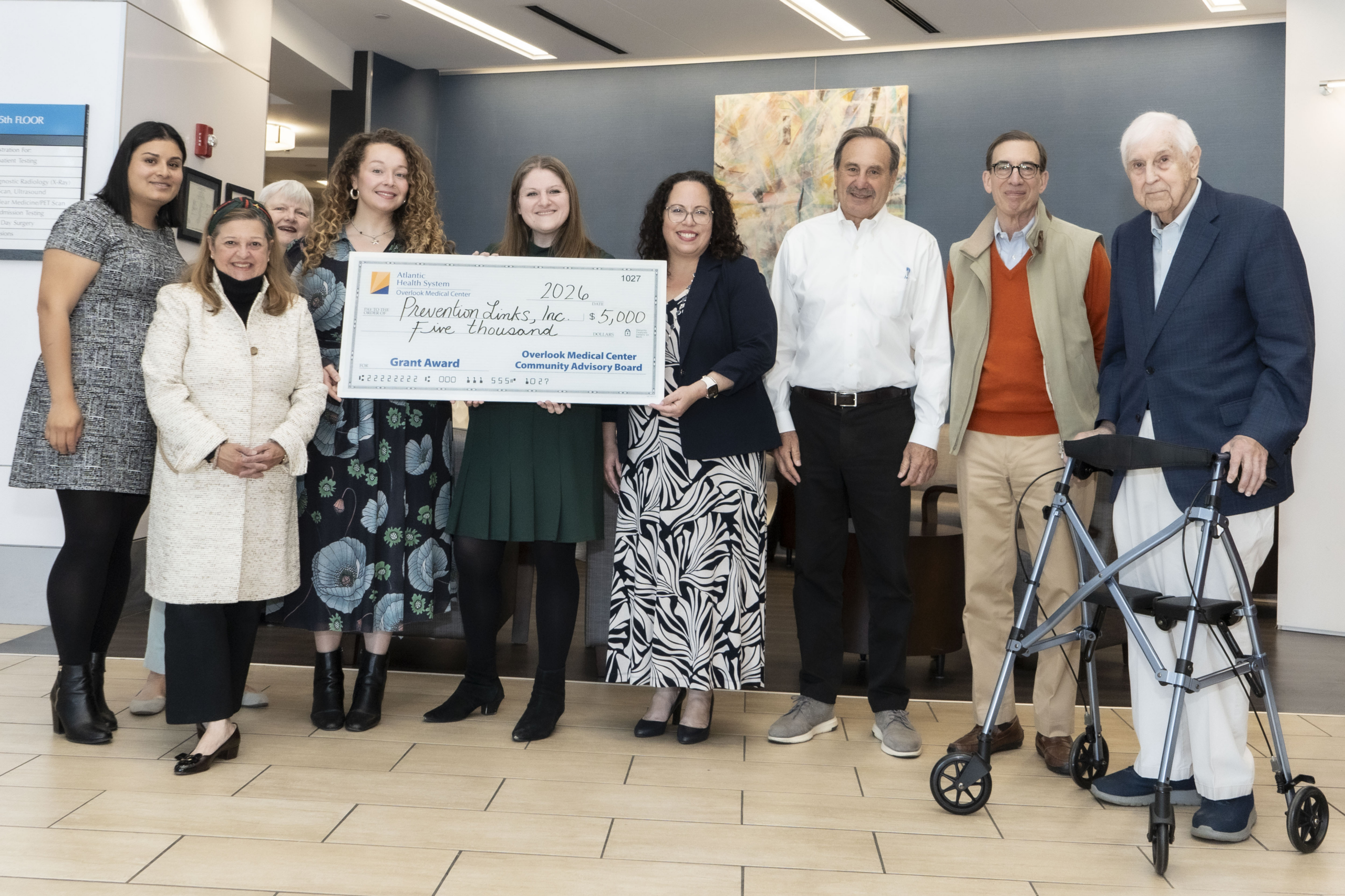 Prevention Links receives grant from Atlantic Health Overlook Medical Center Community Advisory Board to support Harm Reduction Street Outreach in Plainfield